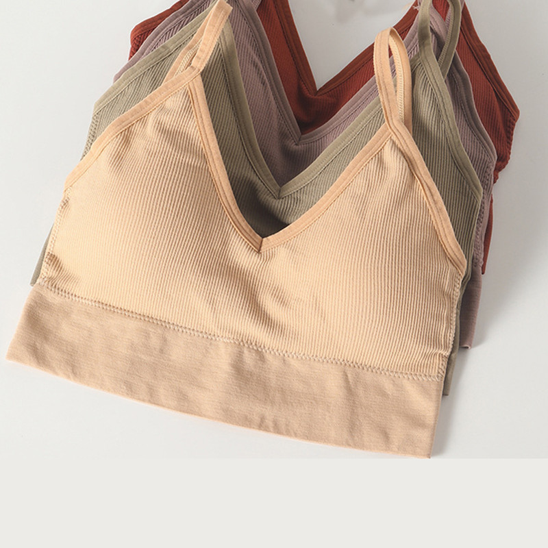 Sutien activ fără sudură pentru femei Lenjerie de corp Gather No Steel Ring Lenjerie Tub Top Înfășurat Piept Frumusețe Spate Bumbac Bralette Subțire