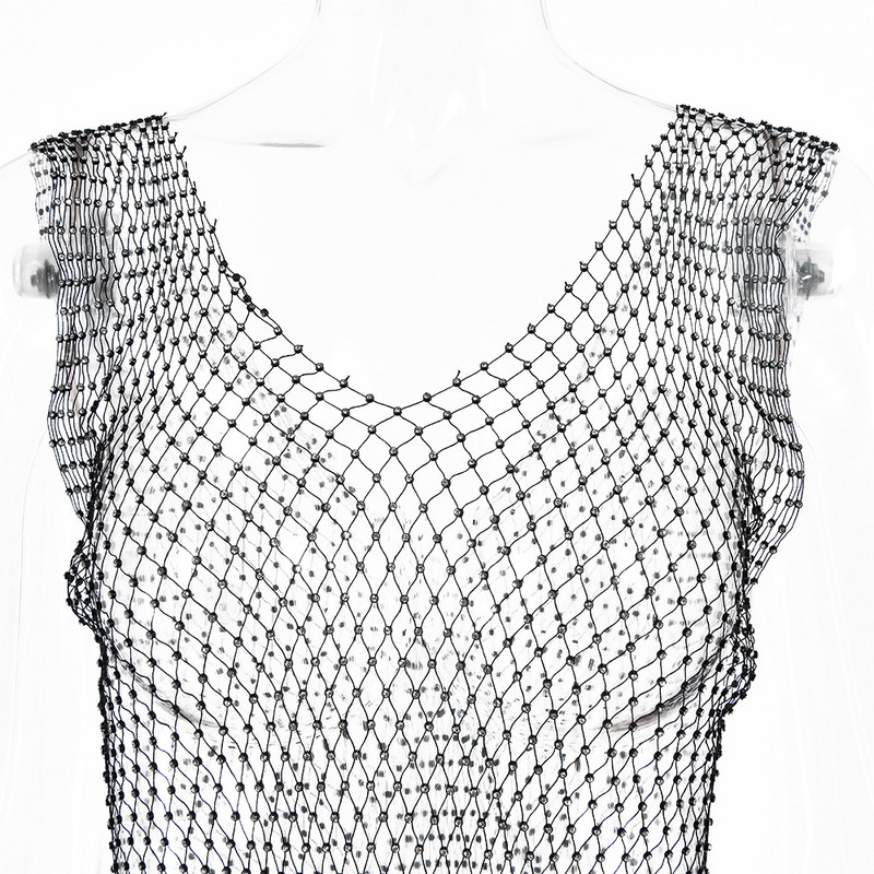 Võrkvarrukateta seksikas, sügava V kaelusega naiste bodi, õhukesed õõnsad venivad minimalistlikud bodid