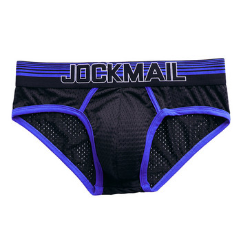 Спортни слипове JOCKMAIL, къси панталони, едноцветни найлонови мрежести влакна, мъжко бельо с ниска талия, ежедневни ежедневни панталони, фитнес бански гащи