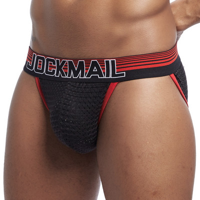 JOCKMAIL spordipüksid lühikesed püksid ühevärvilised nailonvõrkkiust Madala vöökohaga meeste aluspesu igapäevased vabaaja püksid fitness ujumispüksid