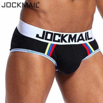 JOCKMAIL Мъжко секси бельо  Pouch Cueca  Push Up Men Streak Briefs Jockstrap Calzoncillos Hombre Panties Cotton Shorts