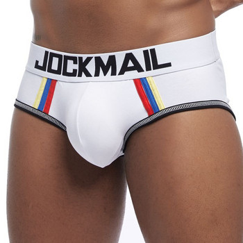 JOCKMAIL Мъжко секси бельо  Pouch Cueca  Push Up Men Streak Briefs Jockstrap Calzoncillos Hombre Panties Cotton Shorts