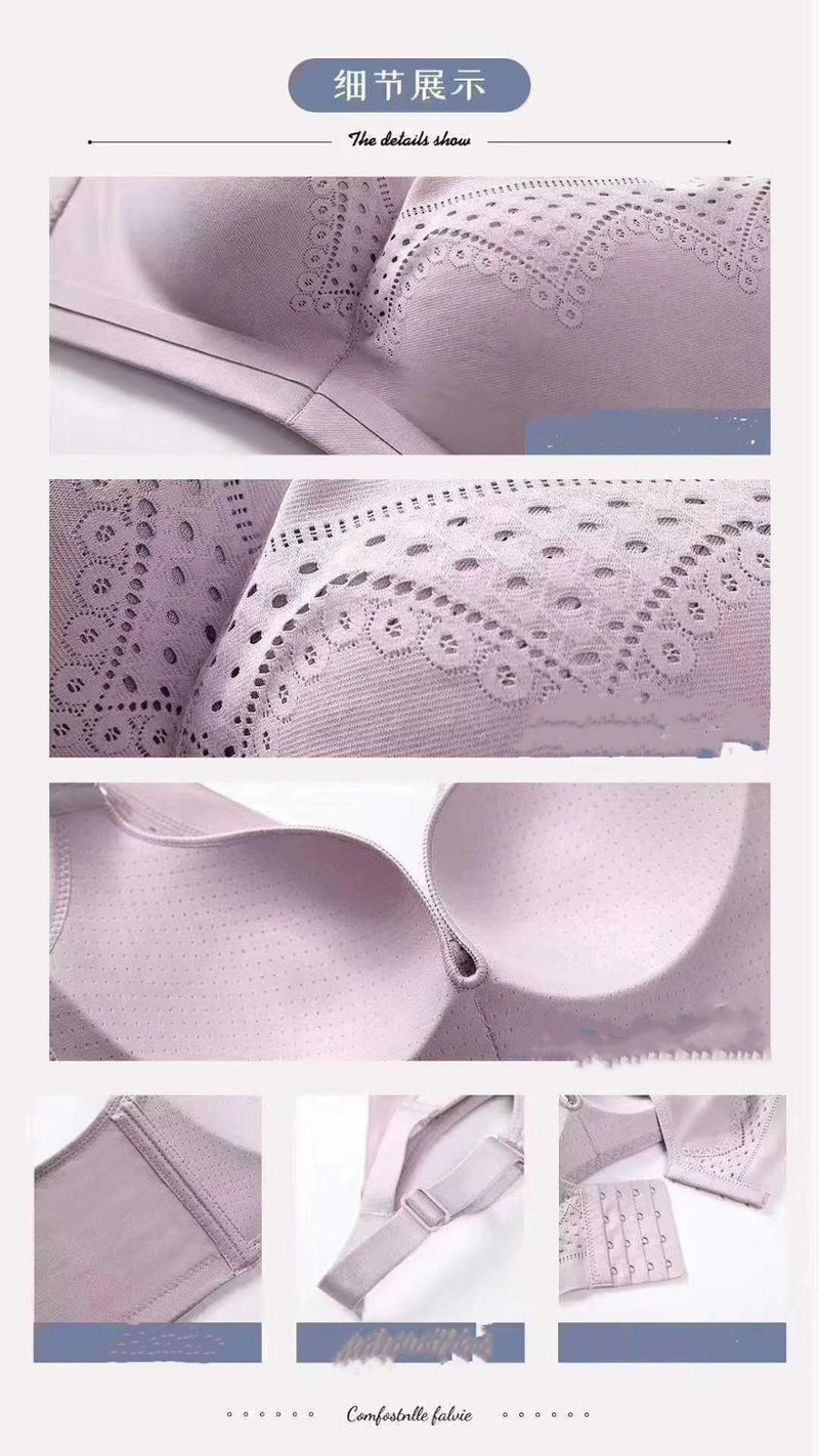 2020 Sutien sexy din dantelă, confortabil, respirabil, prietenos cu pielea, lenjerie de sport dezosată