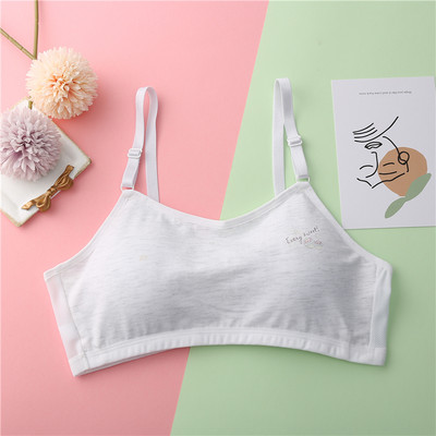 Novi sportski grudnjak za djevojčice Lolita, pamuk za mlade studentice, razvojni, slatki print, bez žice, prilagođene naramenice, udobno dječje donje rublje