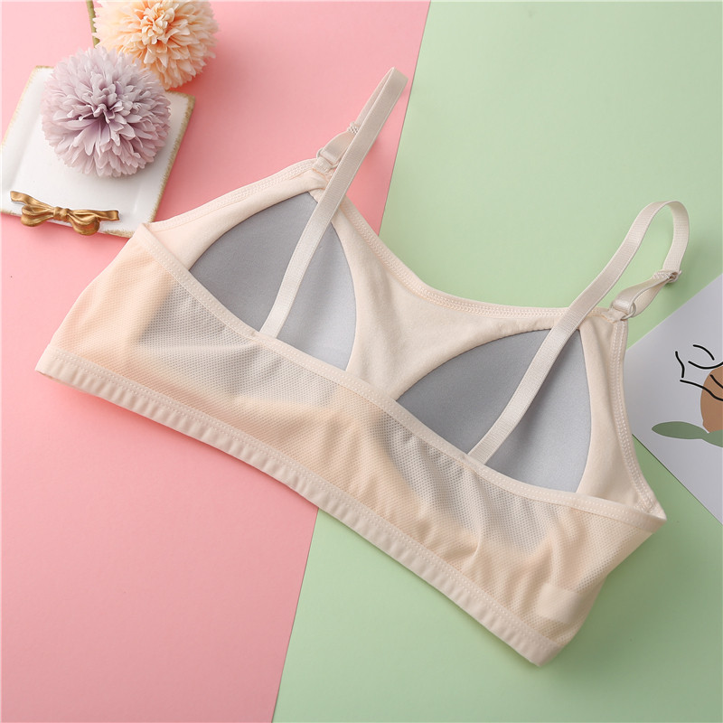 Novi sportski grudnjak za djevojčice Lolita, pamuk za mlade studentice, razvojni, slatki print, bez žice, prilagođene naramenice, udobno dječje donje rublje
