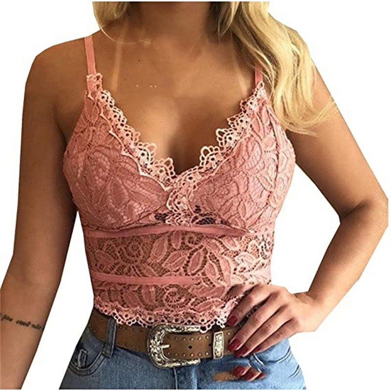Corset din dantelă pentru femei Sutien camisole franțuzesc Maiuri cu bretele late pentru zi cu zi Casual Lenjerie de corp pentru fete Slim Hollow Pattern H9