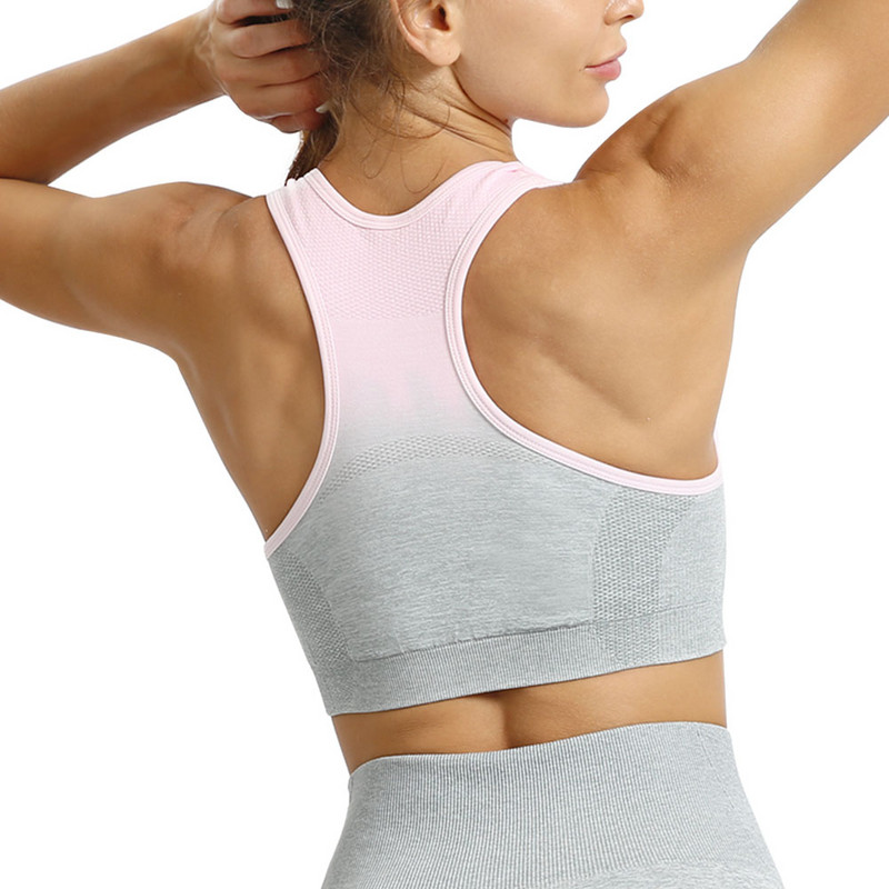 Σέξι Γυναικεία Σέξι Σουτιέν Αθλητικά Σουτιέν Εσώρουχα με επένδυση Push Up Running Fitness Workout Bralette Γιλέκο Active Wear