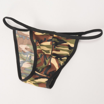 Slip bărbați Lenjerie de corp Slip de camuflaj sexy pentru bărbați husă umflată Bikini suspensoare cu talie joasă Chiloți pentru bărbați A5