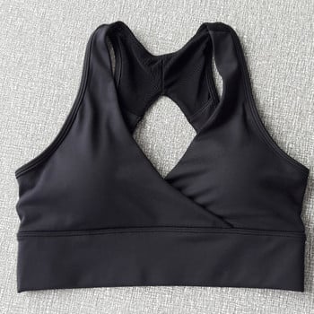 Sanderala Support Top Women Gym Brasiere Sport Fitness Seamless Push Up Yoga Sutien Подплатено спортно горнище Активно спортно бельо