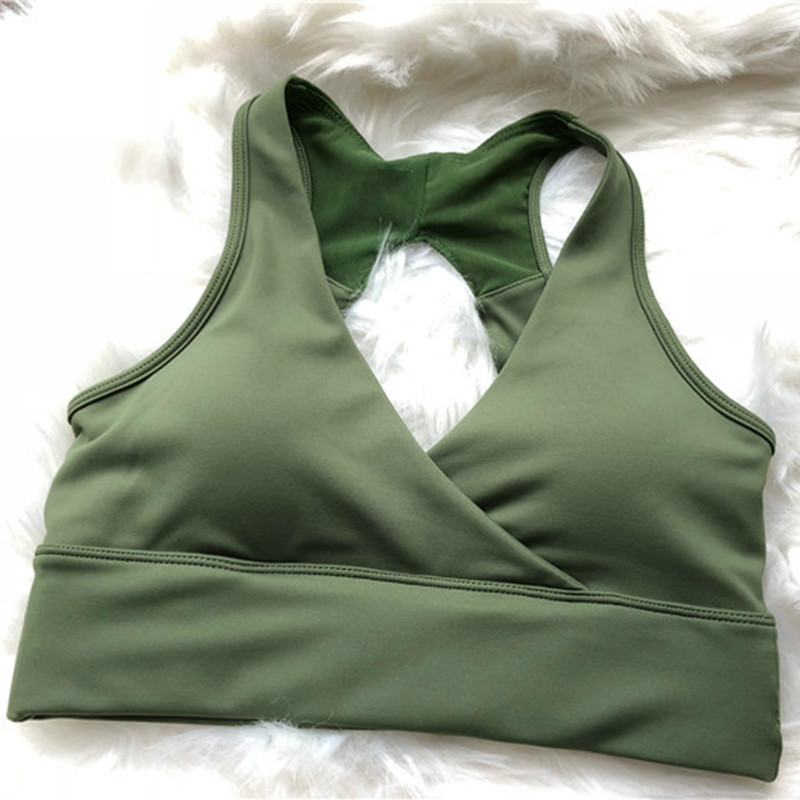 Sanderala Suport de susținere Femei Sutien de gimnastică Sport Fitness Sutien Push Up Yoga fără sudură Top sport căptușit Lenjerie de corp sport activ