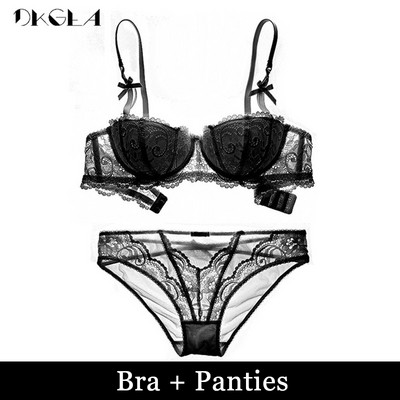 Sutien cu jumătate de cupă nou Push Up, alb, pentru femei, lenjerie, broderie, din bumbac subțire, lenjerie de corp sexy, confortabilă, sutiene din dantelă, cupa ABCD