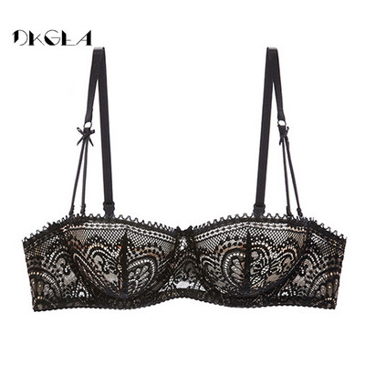 Νεαρό κορίτσι Υπέρλεπτο σουτιέν 1/2 φλιτζάνι Πράσινο BCD Cup δαντέλα εσώρουχα Σουτιέν Διαφανές σουτιέν Σέξι γυναικεία εσώρουχα μαύρα