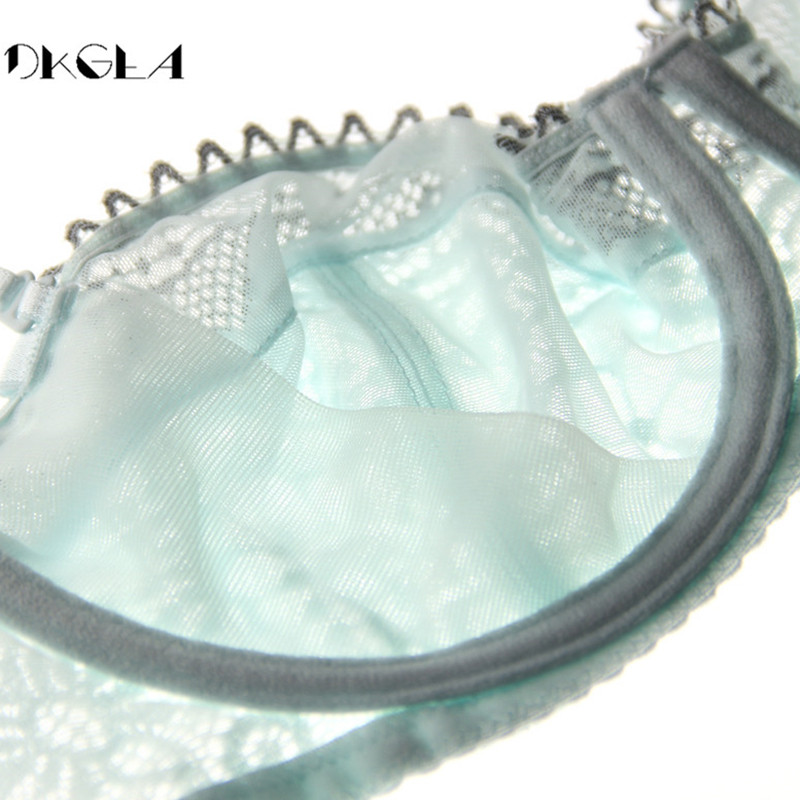 Νεαρό κορίτσι Υπέρλεπτο σουτιέν 1/2 φλιτζάνι Πράσινο BCD Cup δαντέλα εσώρουχα Σουτιέν Διαφανές σουτιέν Σέξι γυναικεία εσώρουχα μαύρα