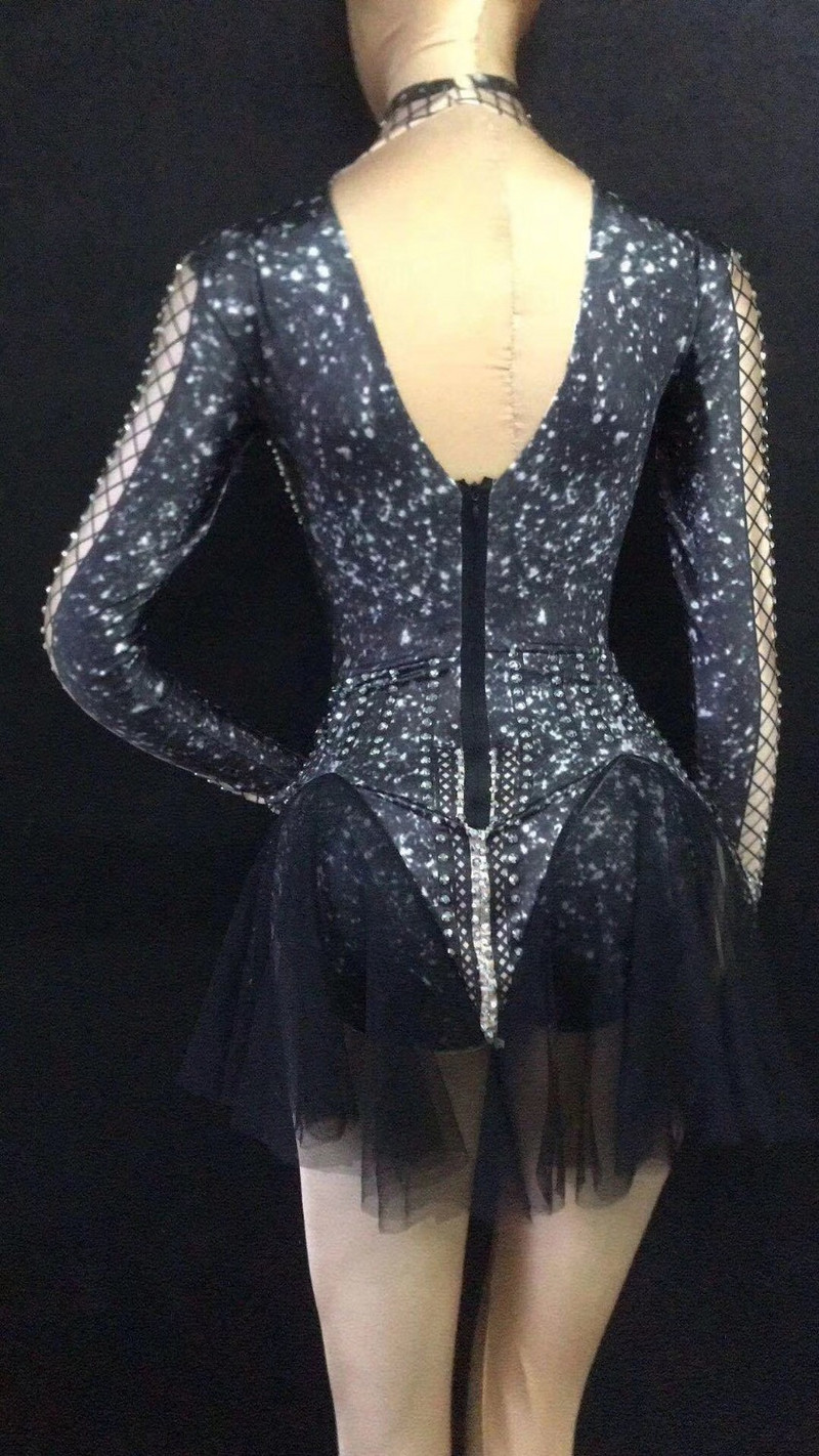 Ženska seksi srebrna odjeća sa kamenčićima Bodi Sjajni Bodi Kostim Proslava rođendana Ženska pjevačica Plesna večer Bodi