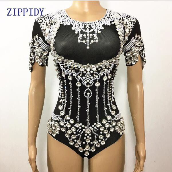 Body sexy cu cristale strălucitoare negre, diamante strălucitoare, ținută pentru căciulă, ținută pentru scenă, costum femei, ținută de sărbătorire, ținută de dans
