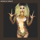 Body cu imprimeu leopard sexy, costume cu strasuri, body club de noapte pentru DJ, dansator, cântăreț, ținută de scenă, costum femei, îmbrăcat sexy