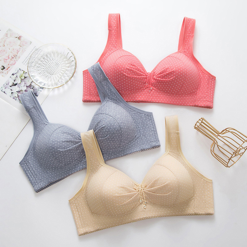 Wave Point Gather Together suur aluspesu ilma velgedeta, seljapandlad, kokkupandud puuvillane fikseeritud kahekordne õlarihm õhuke rinnahoidja