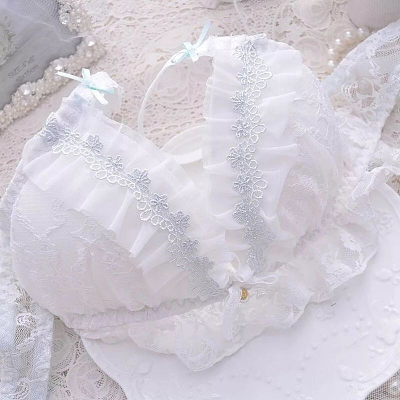 Učenica Lolita Čipkani prozirni grudnjak i gaćice Komplet japanskog slatkog kawaii donjeg rublja Grudnjak tange Set donjeg rublja Gaćice za žene Djevojke