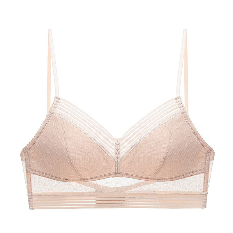 Στράπλες χωρίς πλάτη σουτιέν Push Up Μεγάλο μέγεθος Γυναικείο Bralette Χωρίς σύρμα Σέξι δαντέλα με λεπτές κουκκίδες Εσώρουχα με πλέγμα στηθόδεσμο Εσώρουχα με χαμηλή πλάτη
