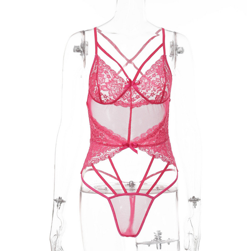 YiDuo Δαντελένιο κορμάκι με σέξι γυναικείο κοίλο ρολό, σπαγγέτι λουράκι Bodycon, εξώπλατο γυναικείο κορμάκι με δικτυωτό επίδεσμο Club φόρμες 2020