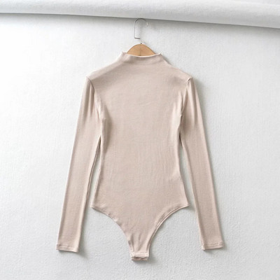 She'sModa Body cu mâneci lungi pentru toamnă, 2020, cu nervuri, pentru femei, salopete pentru femei, tricou