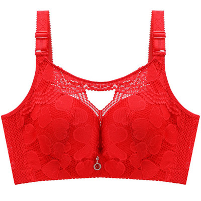 4 stiluri Sutiene din dantelă Lenjerie de corp Mărime PLUS Lenjerie de corp pentru femei, cupă mare subțire, plasă adunată, respirabilă, îmbrăcăminte fără jante 48 50 52 CDE