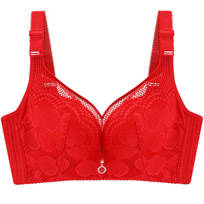 4 stiluri Sutiene din dantelă Lenjerie de corp Mărime PLUS Lenjerie de corp pentru femei, cupă mare subțire, plasă adunată, respirabilă, îmbrăcăminte fără jante 48 50 52 CDE