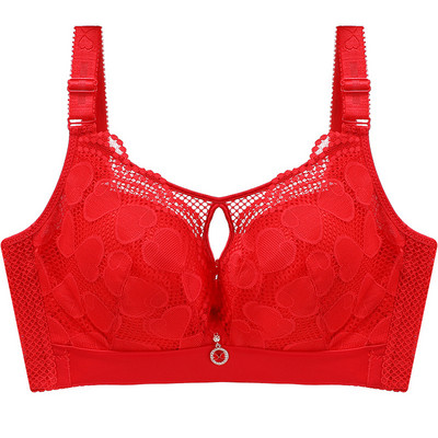 4 stiluri Sutiene din dantelă Lenjerie de corp Mărime PLUS Lenjerie de corp pentru femei, cupă mare subțire, plasă adunată, respirabilă, îmbrăcăminte fără jante 48 50 52 CDE