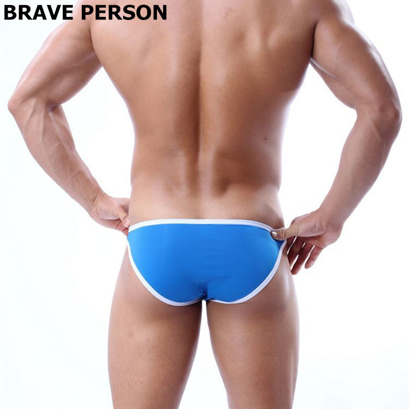 BRAVE PERSON Seksikad püksid Meeste aluspesu Bikiinid Hea kvaliteet Mugav sile nailon madala vöökohaga Meeste aluspüksid B1119