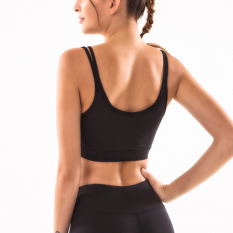 Sexy Push Up Negru Roz Gri Sutien sport pentru femei Crop Top pentru Fitness Wear Vesta Sală Sport Lenjerie de corp Top Femei Sutien scurt