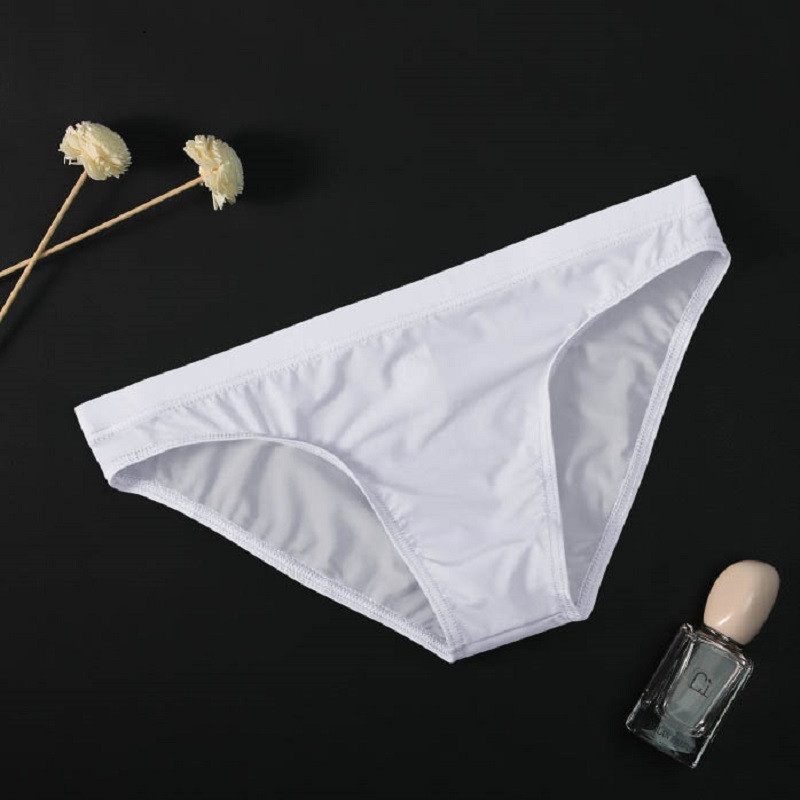 Ice Silk Muški bikini donje rublje Niski struk Muške gaćice Seksi donje gaće Prozirne gaćice Trokutaste kratke hlače