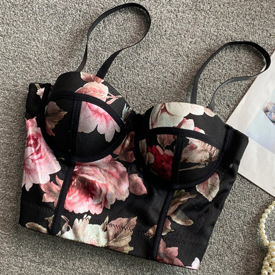 Vest Korsett Tops Elegantne seljata alumine Femme Slim Crop Sexy Lace Fish Bone Camisole Naiste Debardeur Push UP Tank Top Vest