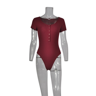 Body cu corp sexy pentru femei, negru, gri, roșu, verde, cu decolteu în V adânc, tricotat cu mâneci scurte, salopete pentru femei, costum scurt pentru femei