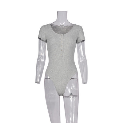 Body cu corp sexy pentru femei, negru, gri, roșu, verde, cu decolteu în V adânc, tricotat cu mâneci scurte, salopete pentru femei, costum scurt pentru femei