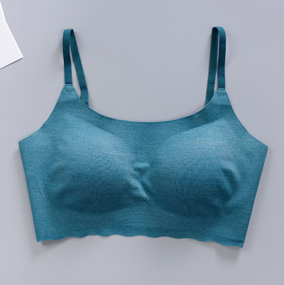 Ice Silk σουτιέν χωρίς ραφές Γυναικεία μαλακά λεπτά Push Up Γιλέκο σουτιέν Εσώρουχα Αναπνεύσιμη μπλούζα ύπνου με επένδυση στο στήθος κορυφαία γυναικεία Bralette