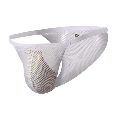 Seksikas meeste aluspesu, madala vöökohaga läbipaistev võrkkangast kott Aluspüksid hingavad bikiinid meeste aluspüksid