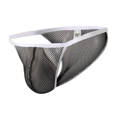 Seksikas meeste aluspesu, madala vöökohaga läbipaistev võrkkangast kott Aluspüksid hingavad bikiinid meeste aluspüksid