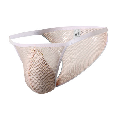 Seksikas meeste aluspesu, madala vöökohaga läbipaistev võrkkangast kott Aluspüksid hingavad bikiinid meeste aluspüksid