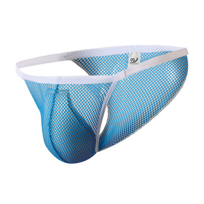 Seksikas meeste aluspesu, madala vöökohaga läbipaistev võrkkangast kott Aluspüksid hingavad bikiinid meeste aluspüksid