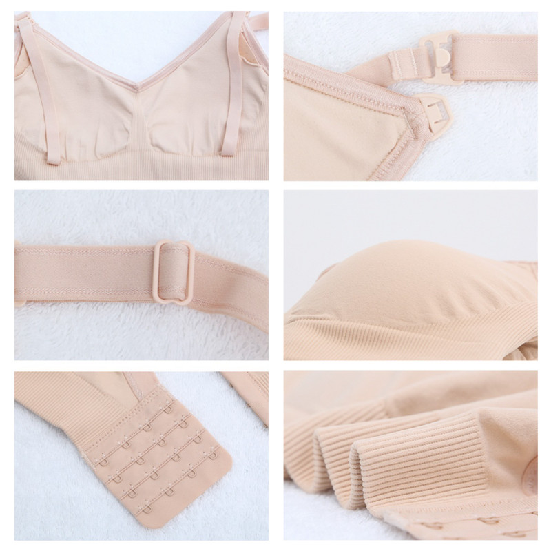 WEICHENS Sutiene de maternitate pentru alăptare pentru femei fără cusături pentru alăptare cu clemă ușoară Sutiene de dormit confortabile pentru sarcină Purtare zilnică