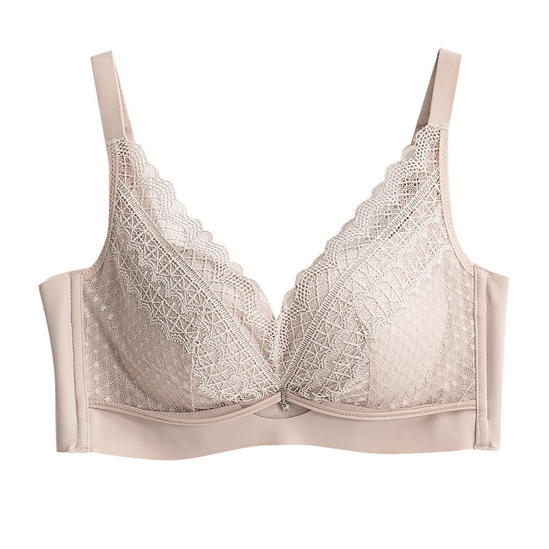 Σουτιέν με επένδυση από αληθινό μεταξωτό για γυναίκες με δαντέλα Ασύρματο λεπτό σέξι δαντέλα καθημερινά φοράτε Bralette Push Up Προσαρμογή Τύπου Mulberry Silk Bras