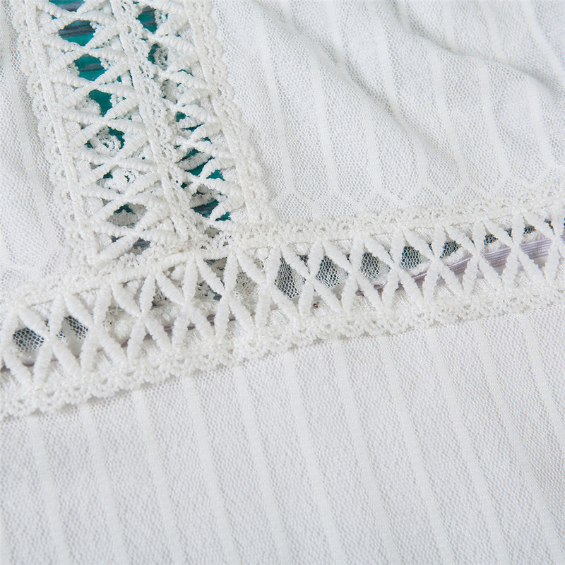 Crno bijeli jednobojni seksi uski bodi s dugim rukavima s izdubljenim ramenima Ženski kombinezon za tijelo XZ485