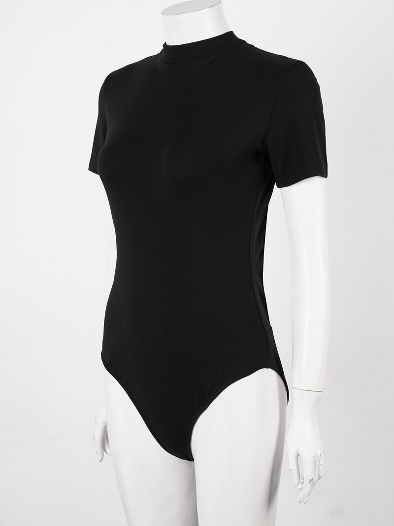 Tricouri de gimnastică sexy pentru femei Body cu scobire în spate Salopete cu mânecă scurtă Slim Fit Sport Dans sport Clubwear