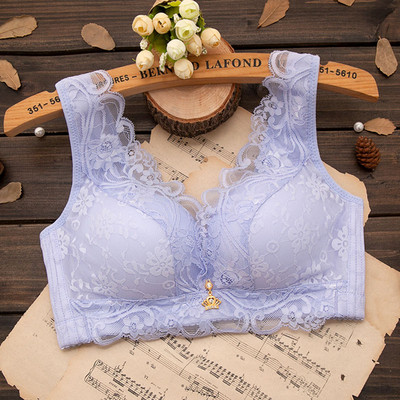 Sanderala Sexy Femei Sutiene din dantelă Broderie Bralette Plus Size Wireless Confortabil Femeie De zi cu zi Arc Lenjerie de corp Lenjerie căptușită