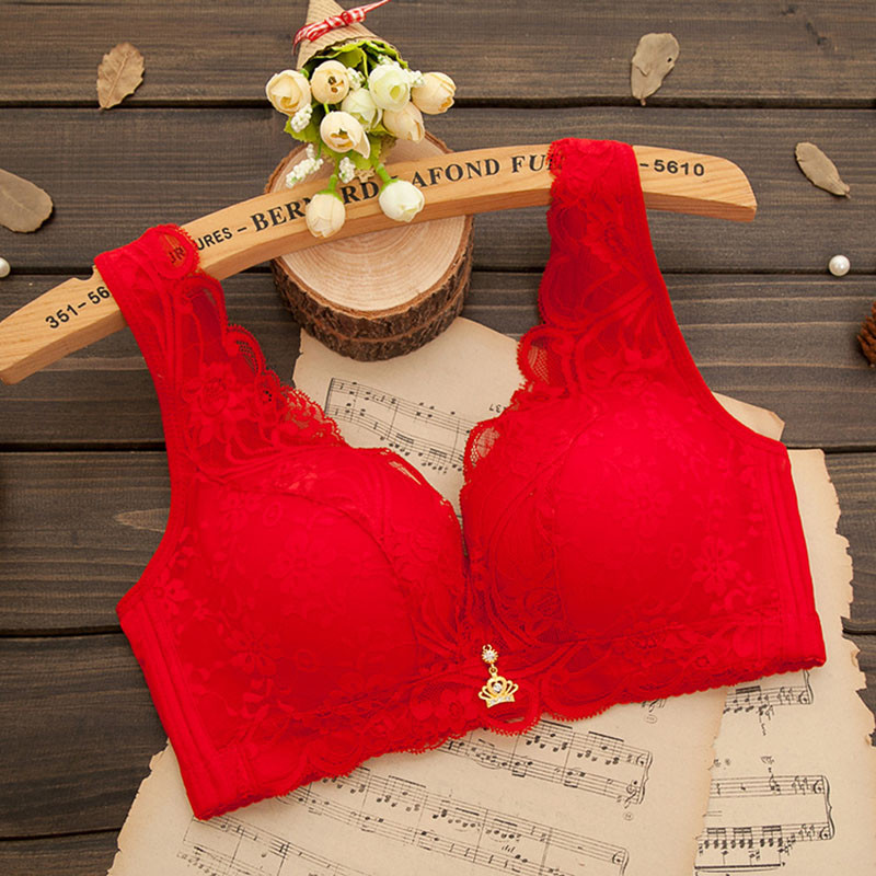 Sanderala Sexy Femei Sutiene din dantelă Broderie Bralette Plus Size Wireless Confortabil Femeie De zi cu zi Arc Lenjerie de corp Lenjerie căptușită