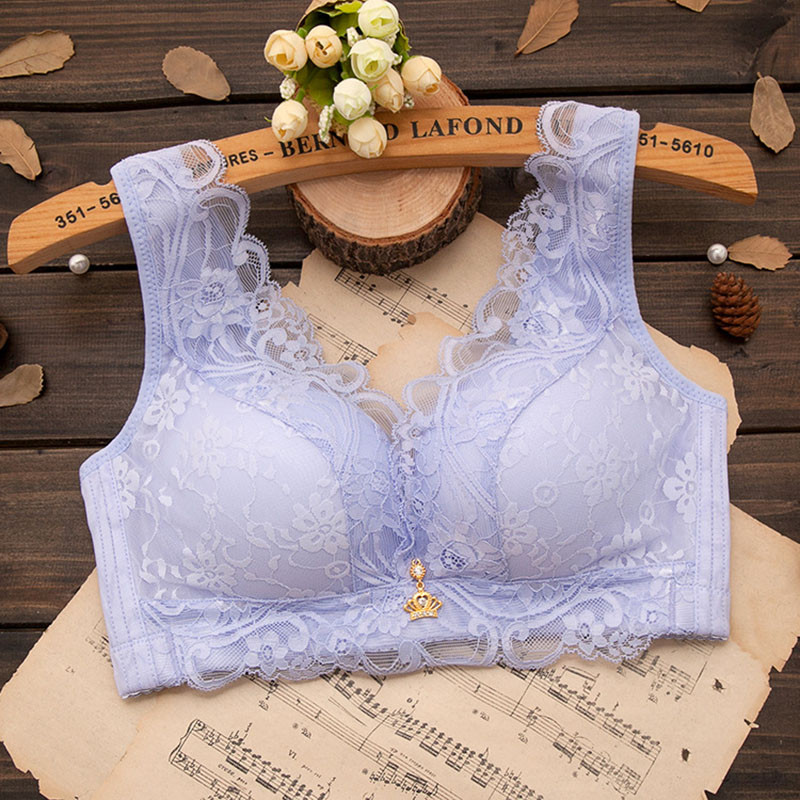 Sanderala Sexy Femei Sutiene din dantelă Broderie Bralette Plus Size Wireless Confortabil Femeie De zi cu zi Arc Lenjerie de corp Lenjerie căptușită