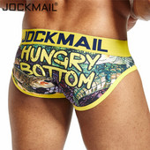 JOCKMAIL Σέξι εσώρουχα ανδρικά σλιπ Cueca sissy παιχνιδιάρικο print Καμουφλάζ Εσώρουχα calzoncillos hombre slips Ανδρικά εσώρουχα Hot