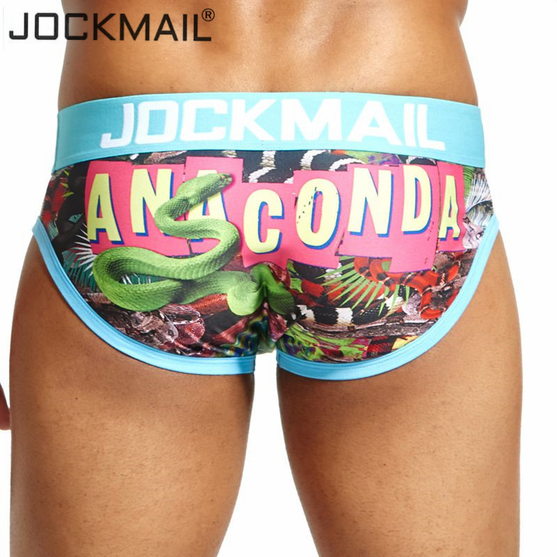 JOCKMAIL Σέξι εσώρουχα ανδρικά σλιπ Cueca sissy παιχνιδιάρικο print Καμουφλάζ Εσώρουχα calzoncillos hombre slips Ανδρικά εσώρουχα Hot