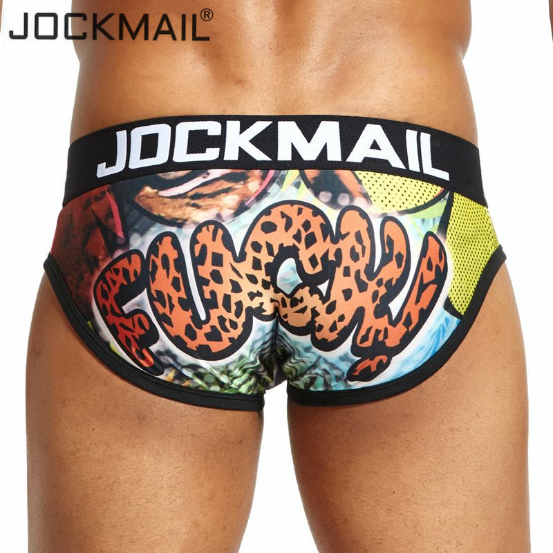 JOCKMAIL Σέξι εσώρουχα ανδρικά σλιπ Cueca sissy παιχνιδιάρικο print Καμουφλάζ Εσώρουχα calzoncillos hombre slips Ανδρικά εσώρουχα Hot