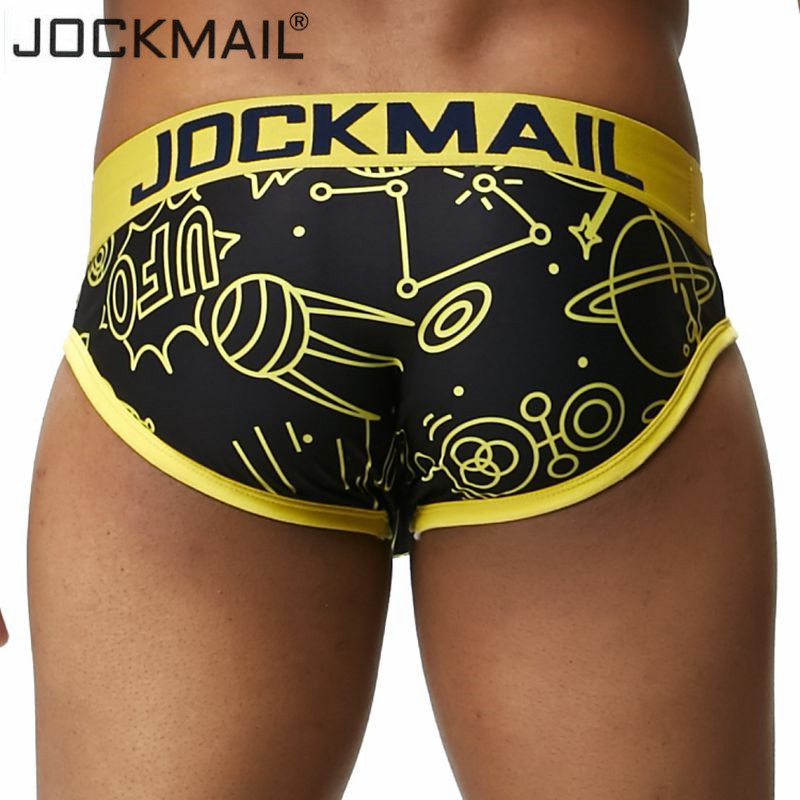 JOCKMAIL Σέξι εσώρουχα ανδρικά σλιπ Cueca sissy παιχνιδιάρικο print Καμουφλάζ Εσώρουχα calzoncillos hombre slips Ανδρικά εσώρουχα Hot